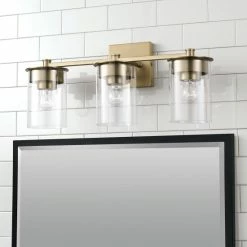 Best Sale 🛒 Capital Lighting Mason 3-light Bath/ Vanity Fixture W/ Clear Glass Matte Black 🥰 -Capital Lighting Shop unnamed file 479