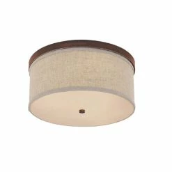 Wholesale 🌟 Capital Lighting Midtown 3-light Burnished Bronze Flush Mount 👏