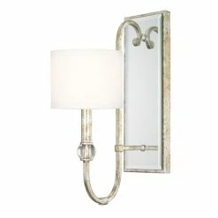 Best Sale ✨ Capital Lighting Charleston 1-light Silver And Gold Leaf Wall Sconce - Silver And Gold Leaf - Silver And Gold Leaf 😍
