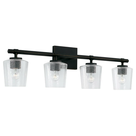 Best Pirce ๐ Capital Lighting Ogden 4-light Brushed Black Iron Bath/ Vanity Fixture W/ Clear Seeded Glass ๐ 1 Best Pirce ๐ Capital Lighting Ogden 4-light Brushed Black Iron Bath/ Vanity Fixture W/ Clear Seeded Glass ๐