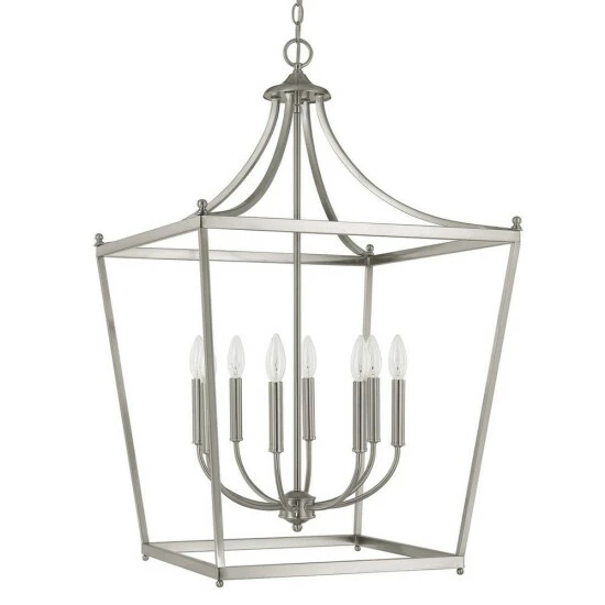 Brand new ❤️ Capital Lighting Stanton 8- Light Hanging Foyer Pendant Brushed Nickel 💯 1 Brand new ❤️ Capital Lighting Stanton 8- Light Hanging Foyer Pendant Brushed Nickel 💯
