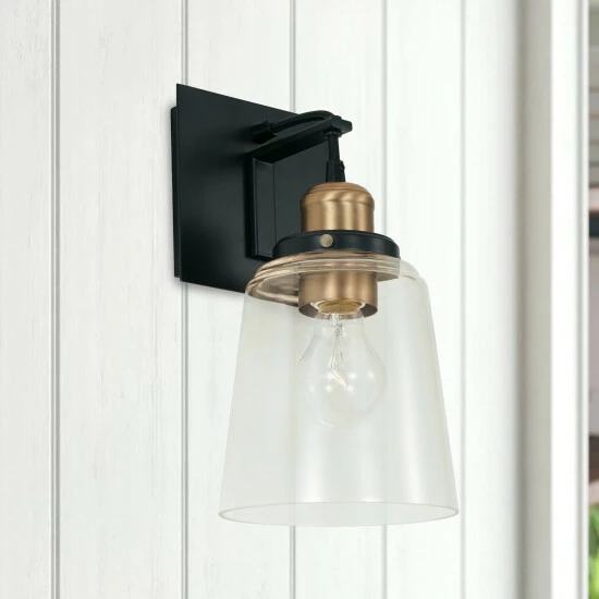 Outlet โจ Capital Lighting Urban 1-light Wall Sconce W/ Clear Glass Matte Black ๐ 3 Outlet โจ Capital Lighting Urban 1-light Wall Sconce W/ Clear Glass Matte Black ๐ - Image 3