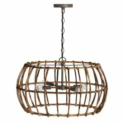 Coupon 🛒 Capital Lighting Sanibel 4-light Blazed Rattan/ Nordic Grey Hanging Pendant 🌟