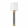 Cheap 👍 Capital Lighting Bleeker 1-light Sconce W/ White Fabric Bolt-On Shade Aged Brass/ Black ✔️