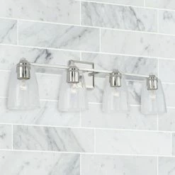 Buy 🔔 Capital Lighting Laurent Polished Nickel Bath/ Vanity Fixture W/ Clear Glass & Crystal Finials 🛒 -Capital Lighting Shop unnamed file 598