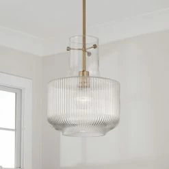 Wholesale ✔️ Capital Lighting Nyla 1-light Pendant W/ Clear Fluted Glass Polished Nickel ⌛ -Capital Lighting Shop unnamed file 606