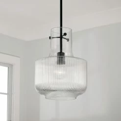Wholesale ✔️ Capital Lighting Nyla 1-light Pendant W/ Clear Fluted Glass Polished Nickel ⌛ -Capital Lighting Shop unnamed file 609