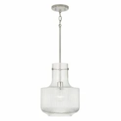 Wholesale ✔️ Capital Lighting Nyla 1-light Pendant W/ Clear Fluted Glass Polished Nickel ⌛ -Capital Lighting Shop unnamed file 611