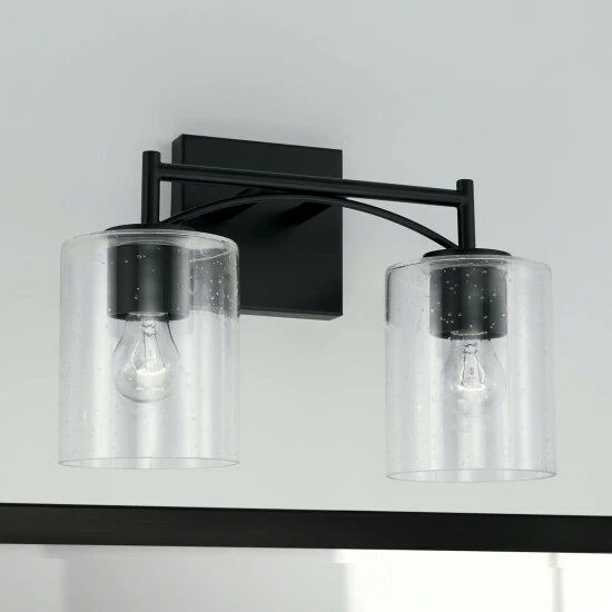 Best deal ๐ Capital Lighting Peyton Matte Black Bath/ Vanity Fixture W/ Clear Seeded Glass ๐ 3 Best deal ๐ Capital Lighting Peyton Matte Black Bath/ Vanity Fixture W/ Clear Seeded Glass ๐ - Image 3
