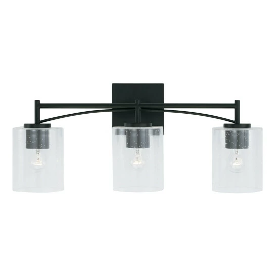 Best deal ๐ Capital Lighting Peyton Matte Black Bath/ Vanity Fixture W/ Clear Seeded Glass ๐ 8 Best deal ๐ Capital Lighting Peyton Matte Black Bath/ Vanity Fixture W/ Clear Seeded Glass ๐ - Image 8
