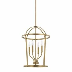 Coupon 🔥 Capital Lighting Greyson 4-Light Foyer Pendant Matte Black 🎉