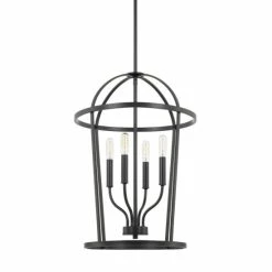 Coupon 🔥 Capital Lighting Greyson 4-Light Foyer Pendant Matte Black 🎉 -Capital Lighting Shop unnamed file 643
