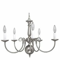 Brand new ✔️ Capital Lighting Traditional Williamsburg Style 5-light Matte Nickel Chandelier 😍