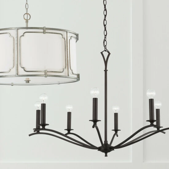 Brand new ⌛ Capital Lighting Merrick 25" 4-light Cage Pendant Old Bronze 🛒 3 Brand new ⌛ Capital Lighting Merrick 25" 4-light Cage Pendant Old Bronze 🛒 - Image 3