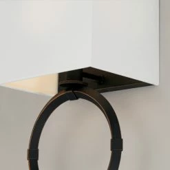 Best Sale 🌟 Capital Lighting Ogden 1-light Brushed Black Iron Wall Sconce W/ Rectangular White Fabric Bolt-On Shade ✨ -Capital Lighting Shop unnamed file 672