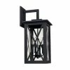 Outlet 😉 Capital Lighting Avondale 4-light Black Outdoor Wall Lantern ⌛