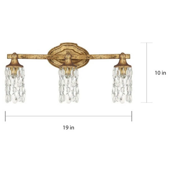 Buy ๐ Capital Lighting Blakely 3-light Antique Gold Bath/Vanity Light ๐ 2 Buy ๐ Capital Lighting Blakely 3-light Antique Gold Bath/Vanity Light ๐ - Image 2