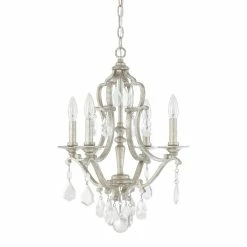 Wholesale 🧨 Capital Lighting Blakely 4-light Antique Silver Mini Chandelier ⌛