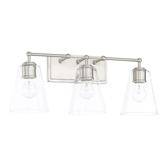 Buy ✨ Capital Lighting Brushed Nickel 3-light Bath/ Vanity Fixture ⌛ 2 Buy ✨ Capital Lighting Brushed Nickel 3-light Bath/ Vanity Fixture ⌛ - Image 2