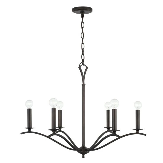 Hot Sale ⭐ Capital Lighting Jaymes 29.75" 6-light Old Bronze Chandelier 🤩 1 Hot Sale ⭐ Capital Lighting Jaymes 29.75" 6-light Old Bronze Chandelier 🤩