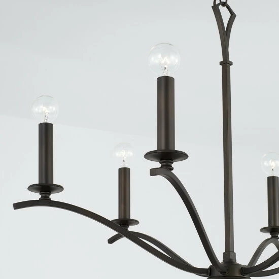 Hot Sale ⭐ Capital Lighting Jaymes 29.75" 6-light Old Bronze Chandelier 🤩 4 Hot Sale ⭐ Capital Lighting Jaymes 29.75" 6-light Old Bronze Chandelier 🤩 - Image 4