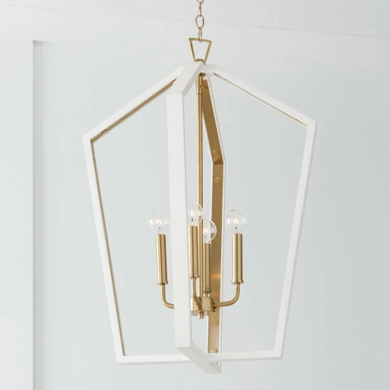 Best reviews of π Capital Lighting Maren 4-light Pendant W/ Handcrafted Mango Wood Flat White/ Matte Brass π― 6 Best reviews of π Capital Lighting Maren 4-light Pendant W/ Handcrafted Mango Wood Flat White/ Matte Brass π― - Image 6