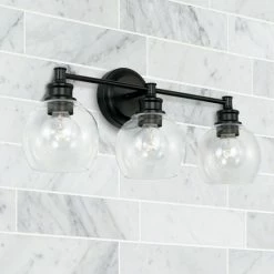 Wholesale ❤️ Capital Lighting Mid Century Bath/ Vanity Fixture W/ Clear Glass Matte Black ⭐ -Capital Lighting Shop unnamed file 747