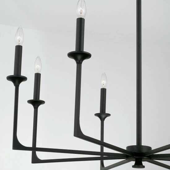 Best Sale ✔️ Capital Lighting Clint 37.75" 8-light Black Iron Chandelier ❤️ 3 Best Sale ✔️ Capital Lighting Clint 37.75" 8-light Black Iron Chandelier ❤️ - Image 3