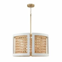 Buy ⭐ Capital Lighting Lola 4-light Chalk Wash Drum Pendant W/ Mango Wood & Water Hyacinth 🥰 -Capital Lighting Shop unnamed file 753