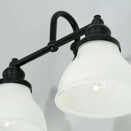 Cheapest ๐ Capital Lighting Baxter 2-light Bath/Vanity Light W/ Milk Glass Matte Black ๐ 3 Cheapest ๐ Capital Lighting Baxter 2-light Bath/Vanity Light W/ Milk Glass Matte Black ๐ - Image 3