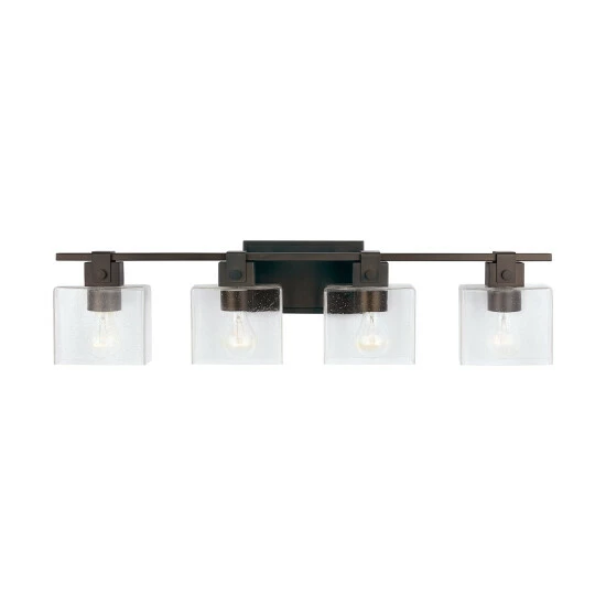 Cheapest ๐ Capital Lighting Graham 4-light Oil Rubbed Bronze Bath/ Vanity Fixture W/ Clear Seeded Glass ๐ฅ 3 Cheapest ๐ Capital Lighting Graham 4-light Oil Rubbed Bronze Bath/ Vanity Fixture W/ Clear Seeded Glass ๐ฅ - Image 3