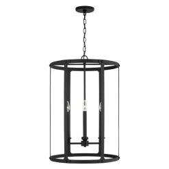 Best Pirce 👏 Capital Lighting Brennen 4-light Black Iron Foyer Pendant 🤩