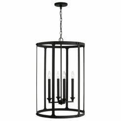 Best Pirce 👏 Capital Lighting Brennen 4-light Black Iron Foyer Pendant 🤩 -Capital Lighting Shop unnamed file 796