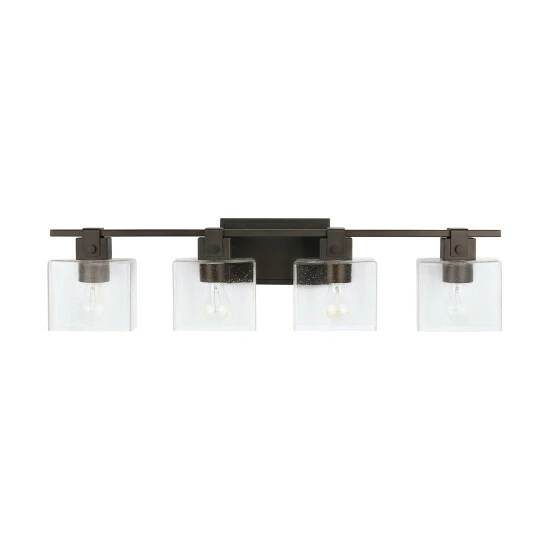 Cheapest ๐ Capital Lighting Graham 4-light Oil Rubbed Bronze Bath/ Vanity Fixture W/ Clear Seeded Glass ๐ฅ 4 Cheapest ๐ Capital Lighting Graham 4-light Oil Rubbed Bronze Bath/ Vanity Fixture W/ Clear Seeded Glass ๐ฅ - Image 4