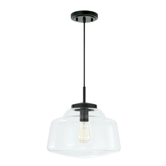 Flash Sale ✔️ Capital Lighting Dillon 1-light Cord-Hung Pendant W/ Clear Glass Matte Black ⭐ 5 Flash Sale ✔️ Capital Lighting Dillon 1-light Cord-Hung Pendant W/ Clear Glass Matte Black ⭐ - Image 5