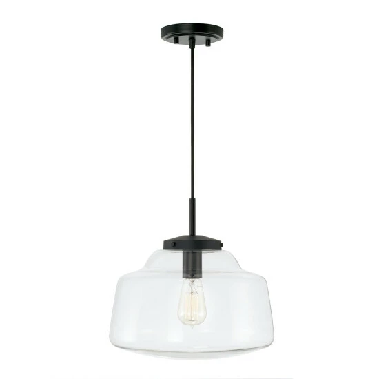 Flash Sale ✔️ Capital Lighting Dillon 1-light Cord-Hung Pendant W/ Clear Glass Matte Black ⭐ 6 Flash Sale ✔️ Capital Lighting Dillon 1-light Cord-Hung Pendant W/ Clear Glass Matte Black ⭐ - Image 6