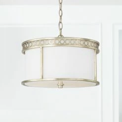 Flash Sale 🔥 Capital Lighting Isabella 4-light Winter Gold Dual Mount Semi-Flush/ Pendant W/ White Fabric Shade 😉 -Capital Lighting Shop unnamed file 831