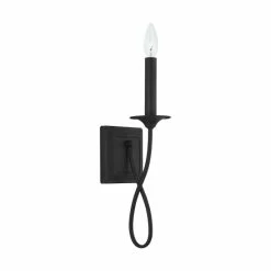 Discount ✔️ Capital Lighting Vincent 1-light Black Iron Wall Sconce 😍