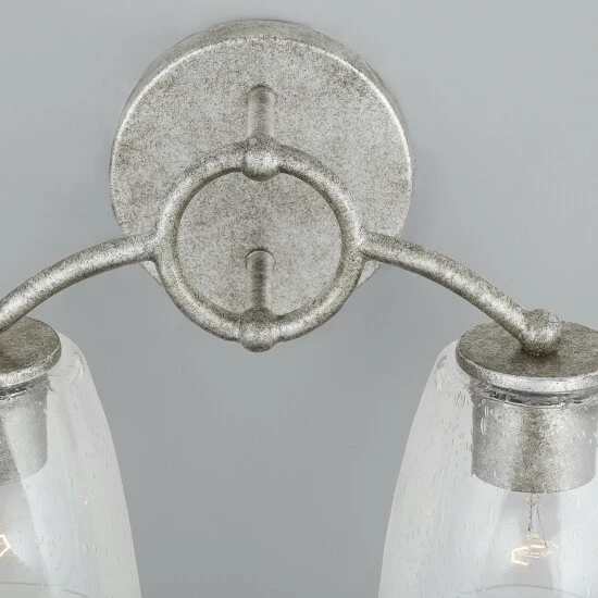 Promo ๐ Capital Lighting Oran 2-light Antique Silver Bath/ Vanity Fixture W/ Clear Seeded Glass ๐ 6 Promo ๐ Capital Lighting Oran 2-light Antique Silver Bath/ Vanity Fixture W/ Clear Seeded Glass ๐ - Image 6