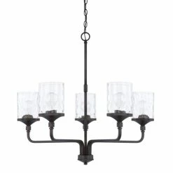 Deals ⌛ Capital Lighting Colton Mid-century Modern Water Glass/ Metal 5-light Chandelier Aged Brass ✔️ -Capital Lighting Shop unnamed file 858