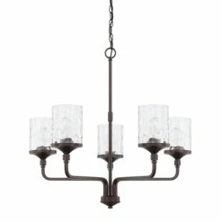 Deals ⌛ Capital Lighting Colton Mid-century Modern Water Glass/ Metal 5-light Chandelier Aged Brass ✔️ -Capital Lighting Shop unnamed file 859