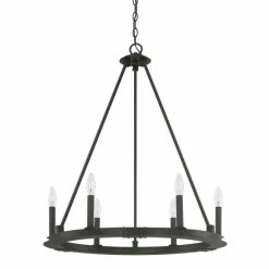 Coupon ⭐ Capital Lighting Pearson Collection 6-light Black Iron Chandelier 🧨