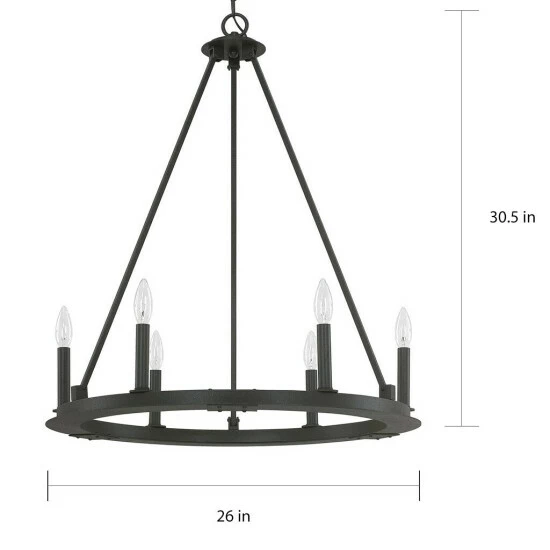 Coupon โญ Capital Lighting Pearson Collection 6-light Black Iron Chandelier ๐งจ 2 Coupon โญ Capital Lighting Pearson Collection 6-light Black Iron Chandelier ๐งจ - Image 2