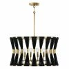 Deals 🧨 Capital Lighting Bianca 24.5" 6-light Patinaed Brass/ Tapered String Pendant Patinaed Brass/ Black Rope 🎉