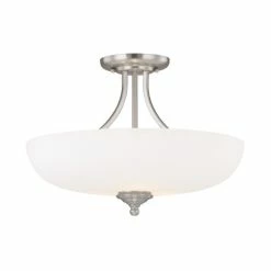 Discount 🔔 Capital Lighting Chapman 3-light Matte Nickel Semi-Flush Mount - Matte Nickel 🤩