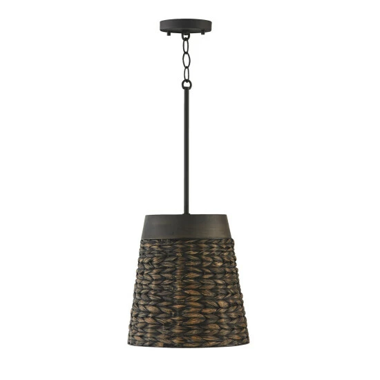 Cheapest ❤️ Capital Lighting Tallulah 1-light Small Pendant W/ Mango Wood & Water Hyacinth Charcoal Wash 💯 1 Cheapest ❤️ Capital Lighting Tallulah 1-light Small Pendant W/ Mango Wood & Water Hyacinth Charcoal Wash 💯