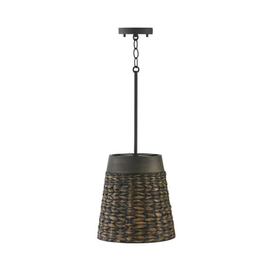 Cheapest ❤️ Capital Lighting Tallulah 1-light Small Pendant W/ Mango Wood & Water Hyacinth Charcoal Wash 💯 4 Cheapest ❤️ Capital Lighting Tallulah 1-light Small Pendant W/ Mango Wood & Water Hyacinth Charcoal Wash 💯 - Image 4