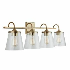 Wholesale 💯 Capital Lighting Jayne 4-light Bath/ Vanity Fixture W/ Clear Seeded Glass Matte Black 🌟