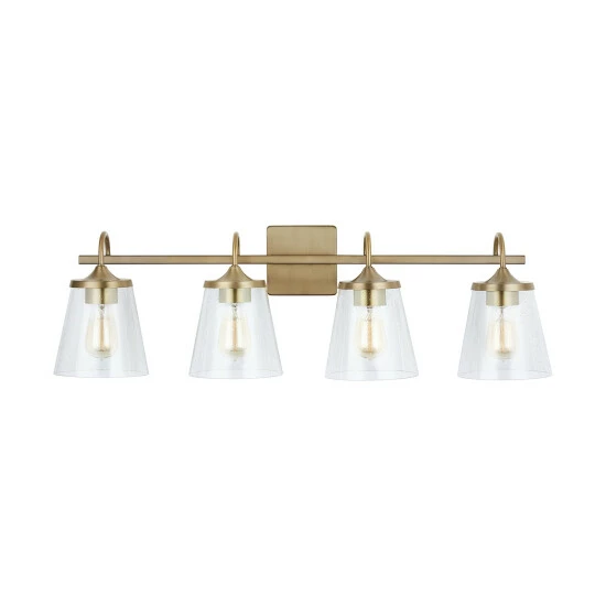 Wholesale 💯 Capital Lighting Jayne 4-light Bath/ Vanity Fixture W/ Clear Seeded Glass Matte Black 🌟 3 Wholesale 💯 Capital Lighting Jayne 4-light Bath/ Vanity Fixture W/ Clear Seeded Glass Matte Black 🌟 - Image 3