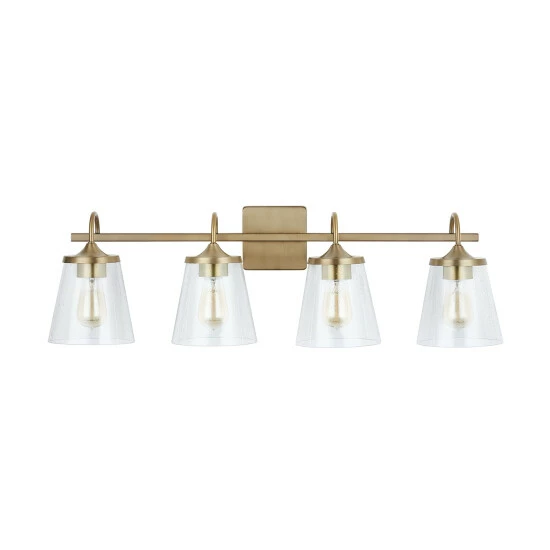 Wholesale 💯 Capital Lighting Jayne 4-light Bath/ Vanity Fixture W/ Clear Seeded Glass Matte Black 🌟 4 Wholesale 💯 Capital Lighting Jayne 4-light Bath/ Vanity Fixture W/ Clear Seeded Glass Matte Black 🌟 - Image 4